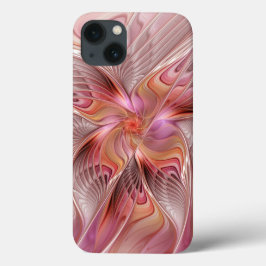 抽象的な蝶 カラフルなファンタジー フラクタルアート iPhone 13ケース