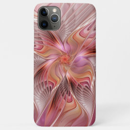 抽象的な蝶 カラフルな幻想的なフラクタルアート iPhone 11 PRO MAXケース