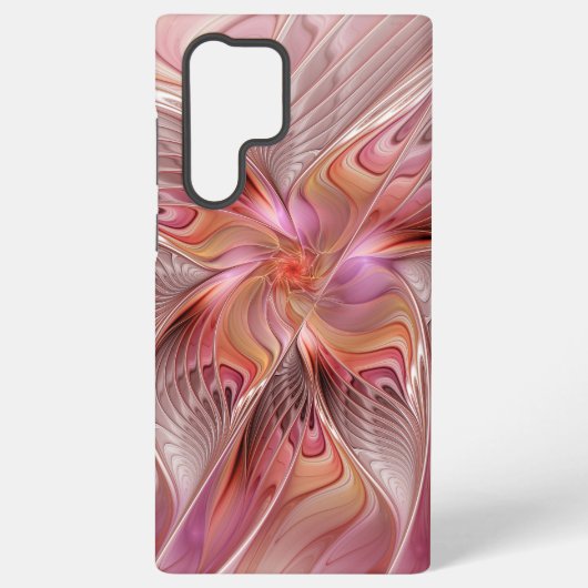 抽象的な蝶 カラフルな幻想的なフラクタルアート SAMSUNG GALAXYケース (裏面)