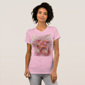 抽象的な蝶 カラフルな幻想的なフラクタルアート Tシャツ (正面フル)