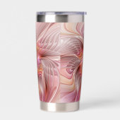 抽象的な蝶 カラフル ファンタジー フラクタル アート 保温保冷タンブラー (左面)