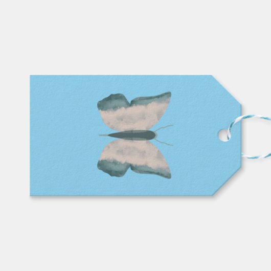 抽象的な蝶 ギフトタグ (正面(横))