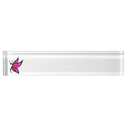 抽象的な蝶 デスクネームプレート (正面)