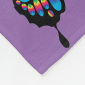 抽象的な蝶 フリースブランケット (角)