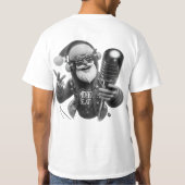 抽象的な融合: ダークTシャツデザイン Tシャツ (裏面)