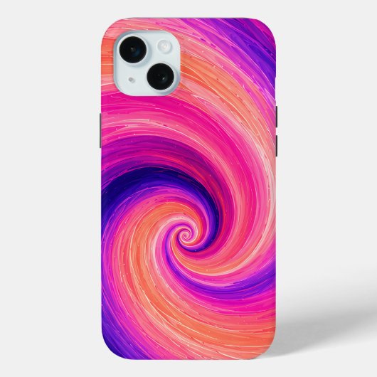 抽象的な螺旋ペイントスワールパターン Case-Mate iPhoneケース (裏面)