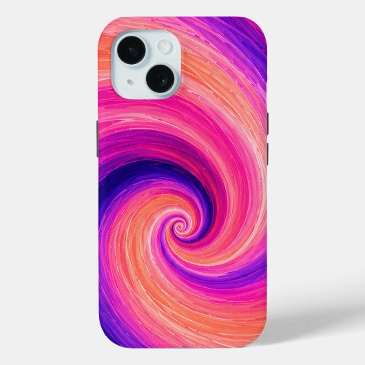 抽象的な螺旋ペイントスワールパターン Case-Mate iPhoneケース (裏面)