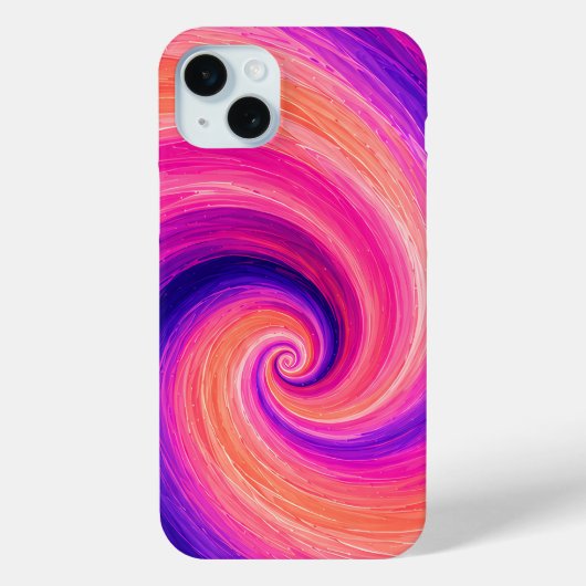 抽象的な螺旋ペイントスワールパターン Case-Mate iPhoneケース (裏面)