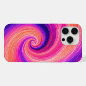 抽象的な螺旋ペイントスワールパターン iPhoneケース (裏面横)