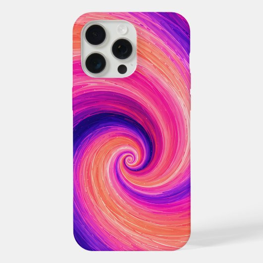 抽象的な螺旋ペイントスワールパターン iPhoneケース (裏面)