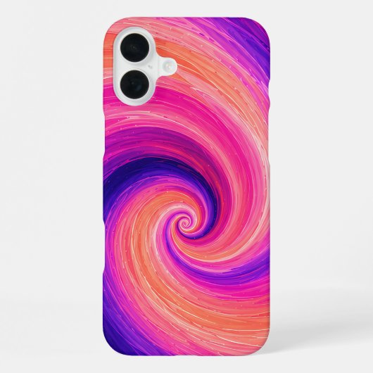 抽象的な螺旋ペイントスワールパターン iPhoneケース (裏面)