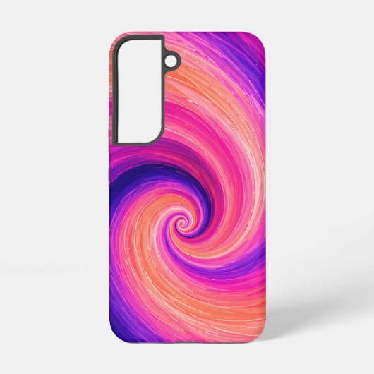 抽象的な螺旋ペイントスワールパターン SAMSUNG GALAXYケース (裏面)