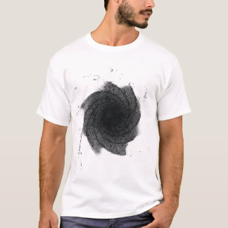 抽象的な螺旋渦巻きグラフィックTシャツ - ミニマリスト Tシャツ