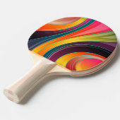 抽象的な螺線形の虹の多彩なデザイン 卓球ラケット (正面アングル)
