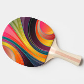 抽象的な螺線形の虹の多彩なデザイン 卓球ラケット (横)