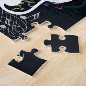 抽象的な裂け目のノートおよびマイクロフォン ジグソーパズル (側面)