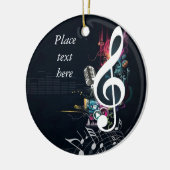 抽象的な裂け目のノートおよびマイクロフォン セラミックオーナメント (左)