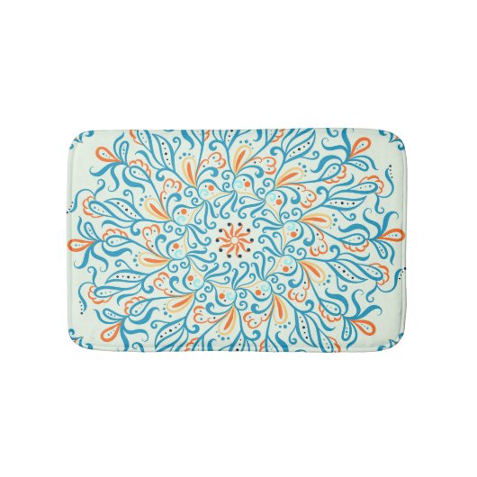 抽象的な装飾セラミックタイルパターン バスマット (正面)