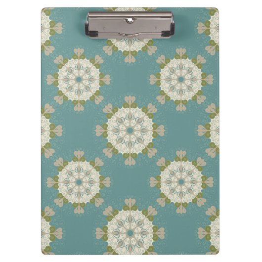 抽象的な要素が付いているダマスク織パターン クリップボード (正面)