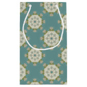 抽象的な要素が付いているダマスク織パターン スモールペーパーバッグ (裏面)