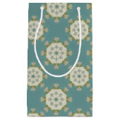 抽象的な要素が付いているダマスク織パターン スモールペーパーバッグ (正面)