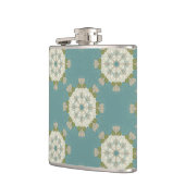 抽象的な要素が付いているダマスク織パターン フラスク (左)