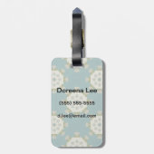 抽象的な要素が付いているダマスク織パターン ラゲッジタグ (裏面縦)