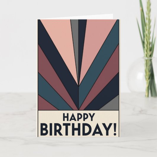 抽象的な誕生日ファンカード カード (正面)