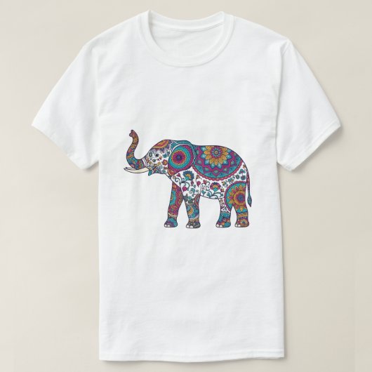 抽象的な象のデザインのTシャツ Tシャツ (デザイン正面)