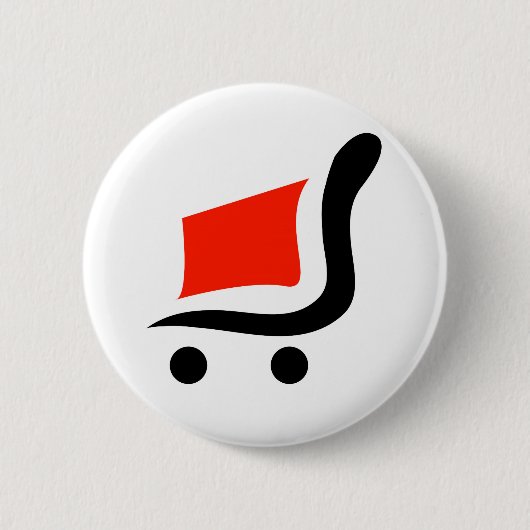 抽象的な買物車 缶バッジ (正面)