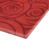 抽象的な赤いバラの背景 カッティングボード (角)