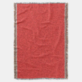 抽象的な赤いバラの背景 スローブランケット (正面縦)