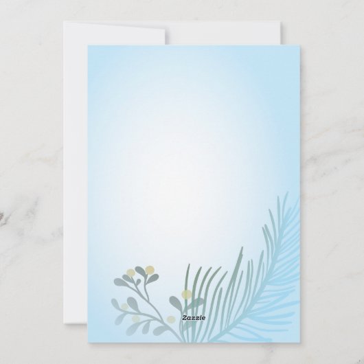 抽象的な赤いポインセチアの冬の花のクリスマス シーズンカード (裏面)