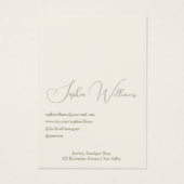 抽象的な赤いポピージュエリーショップの名刺 (裏面)