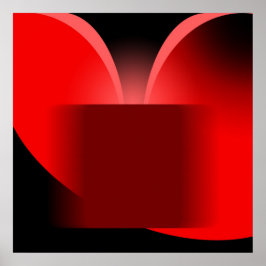 抽象的な赤い贅沢ブラックAP0004 ポスター