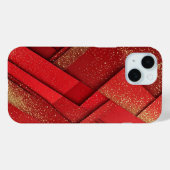 抽象的な赤と金の幾何学模様 Case-Mate iPhoneケース (裏面 (横))