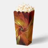 抽象的な赤オレンジ茶色緑のフラクタルアートの花 フェイバーボックス (はじけた状態)