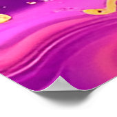 抽象的な躍動感あふれる馬のイラスト ポスター (角)