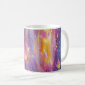 抽象的な輝きの花の爆発 コーヒーマグカップ (正面右)