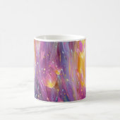 抽象的な輝きの花の爆発 コーヒーマグカップ (中央)