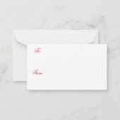 抽象的な輝くハートの子供向けバレンタイン ノートカード (裏面)