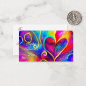 抽象的な輝くハートの子供向けバレンタイン ノートカード (正面/裏面インサイチュ)