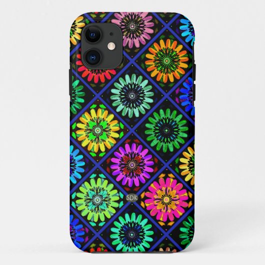 抽象的な輝く花とシュールな花 Case-Mate iPhoneケース (裏面)