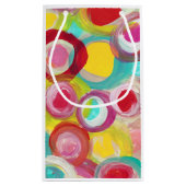 抽象的な近代美術の円の絵画のパーティー スモールペーパーバッグ (裏面)