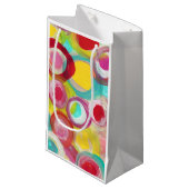 抽象的な近代美術の円の絵画のパーティー スモールペーパーバッグ (正面アングル)