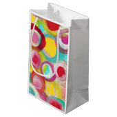 抽象的な近代美術の円の絵画のパーティー スモールペーパーバッグ (裏面アングル)