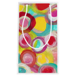 抽象的な近代美術の円の絵画のパーティー スモールペーパーバッグ