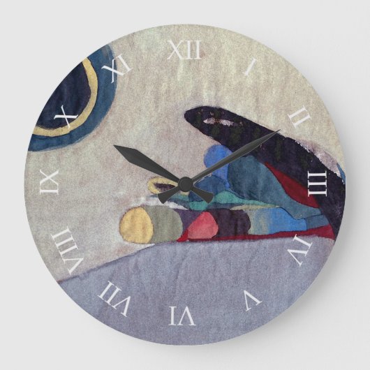 抽象的な近代美術の柱時計 ラージ壁時計 (正面)