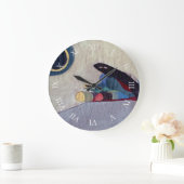 抽象的な近代美術の柱時計 ラージ壁時計 (ホーム)