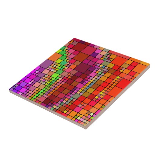 抽象的な近代美術はカラフルな色を平方します タイル (側面)